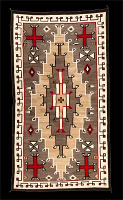 A large Navajo Rug from Klagetoh Trading Post