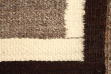 Example of a spirit line at the lower right corner of a Navajo Rug