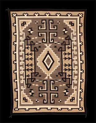 A fine example of a Navajo Rug by Frances Manuelito from Two Gray Hills Trading Post